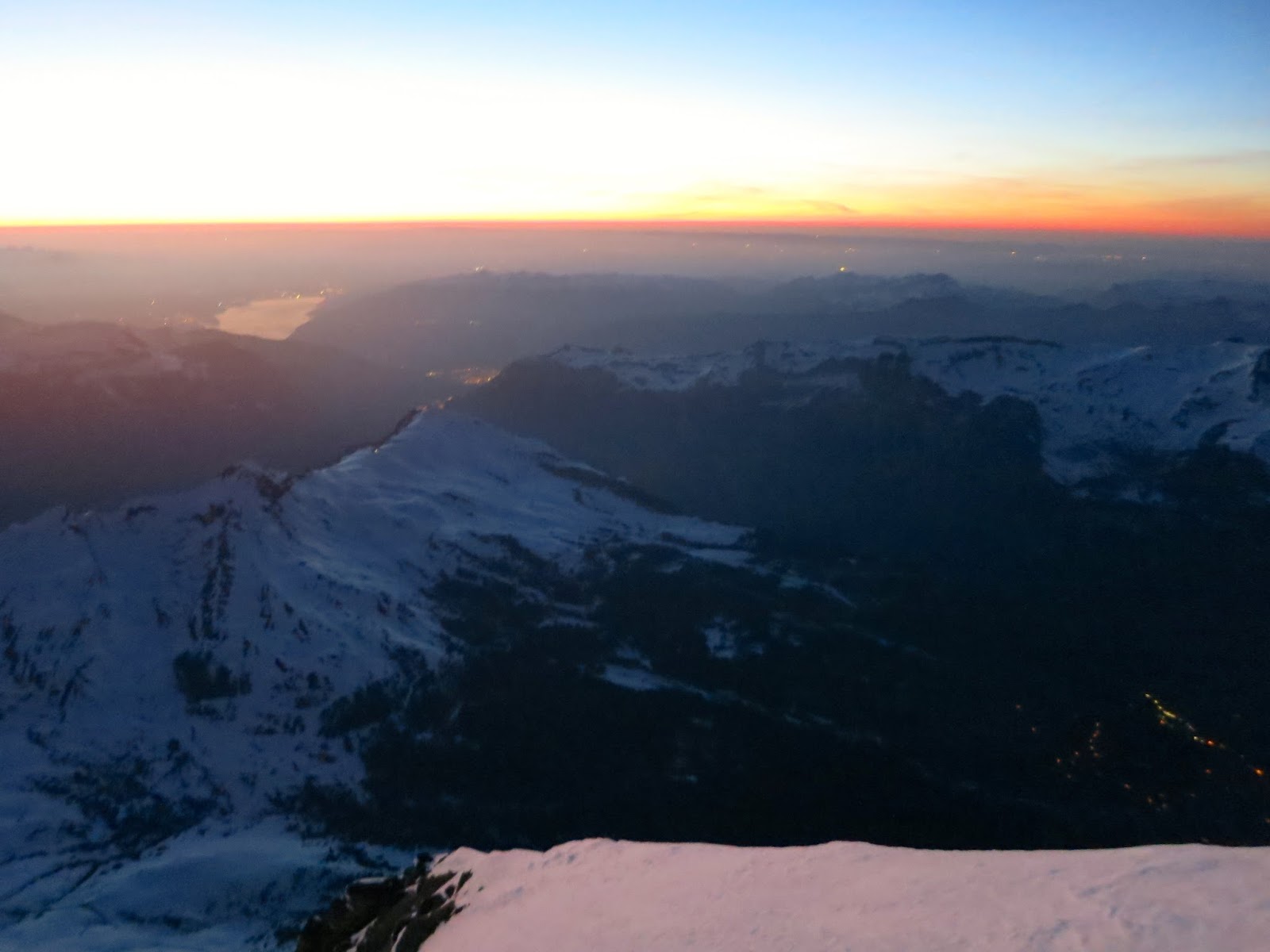 On the summit of the Eiger